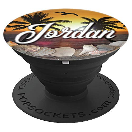 Jordan Tropical Beach Sunset Name Jordan - PopSockets Grip and Stand for Phones and Tablets