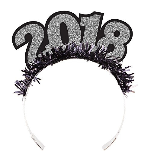 Creative Converting 324770 25-Count New Year Glitter Tiaras, 2018,