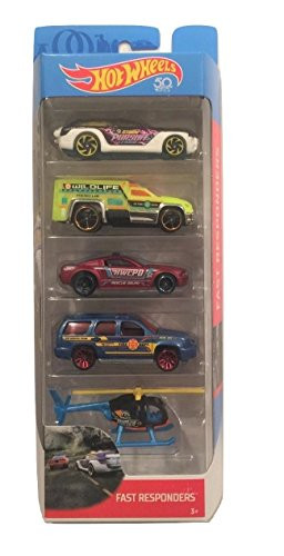 Hot Wheels 2018 50th Anniversary Fast Responders 1:64 Scale 5-Pack