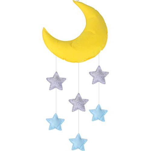 Baby Mobile for Crib Moon and Stars Baby Nursery Ceiling Crib Mobile Kids Room Hanging Decor