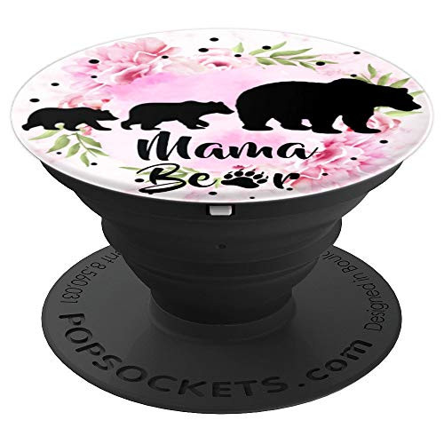 Mama Bear 2 Two Cubs Design Floral Grip for Mom Gift - PopSockets Grip and Stand for Phones and Tablets Mama Bear 2 Two Cubs Design Floral Grip for Mom Gift - PopSockets Grip and Stand for Phones and Tablets