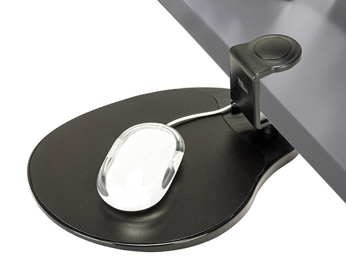 Clamp on Mouse Platform Under Desk Shelf Rotating 360 Degree, Adjustable Ergonomic Mouse Pad with Wrist Rest, Buy 2 and Make One Keyboard Tray
