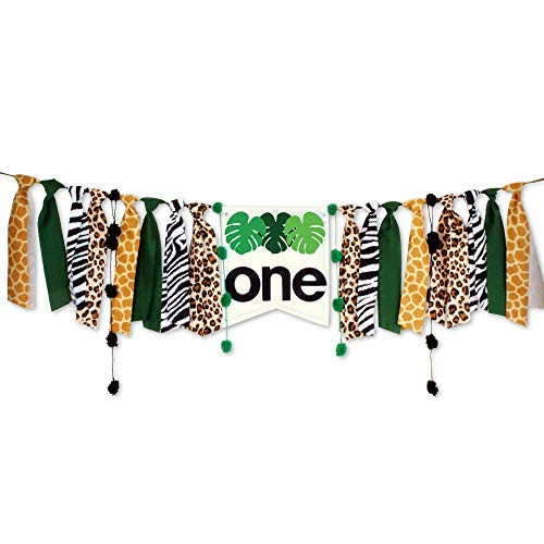 Rainlemon Jungle Theme Boy 1st Birthday High Chair Banner Wild One Highchair Bunting Garland Decoration Rainlemon Jungle Theme Boy 1st Birthday High Chair Banner Wild One Highchair Bunting Garland Decoration