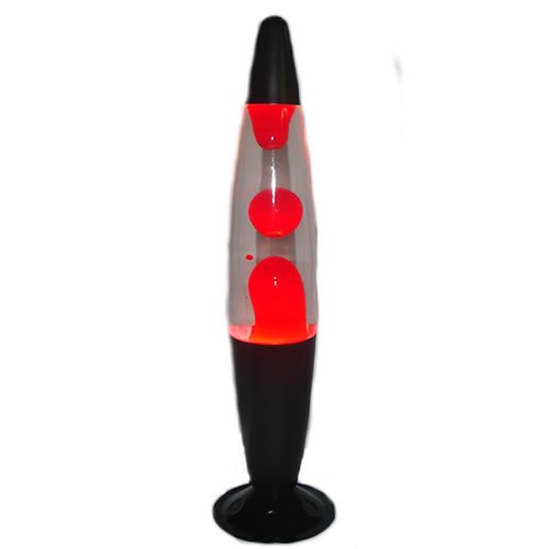 Lamp, Black Base - Red And Clear Fluid #212