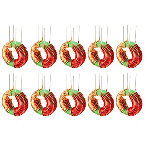 uxcell 10Pcs Vertical Toroid Magnetic Inductor Monolayer Wire Wind Wound 10mH 3A Inductance Coil