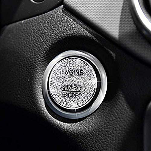 YIKA One-Button Start Button Handmade Crystal Cover Car Styling for Mercedes Benz New C Class C200L GLC260
