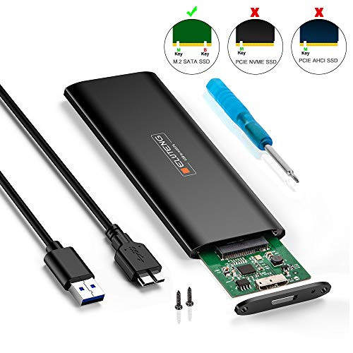 ELUTENG M.2 Enclosure for SATA B/B+M Key NGFF External SSD Reader (NOT for NVME) and Writer Superspeed 5Gbps M2 HDD to USB 3.0 Adapter Support UASP Compatible for 2230 2242 2260 2280