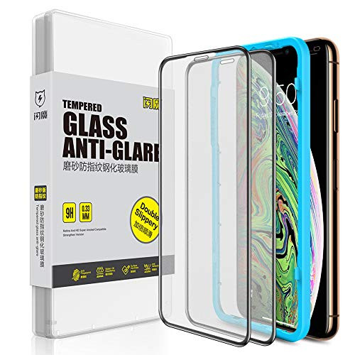 SmartDevil Matte Screen Protector for iPhone Xs/X [2 Pack] [Anti-Glare] [Anti-Fingerprint] [Smooth as Silk] [Easy Install] iPhone Xs/X Matte Tempered Glass(6.5" Matte)