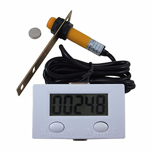 DIGITEN LCD Digital 0-99999 Counter 5 Digit Plus UP Gauge + Proximity Switch Sensor with Magnetic