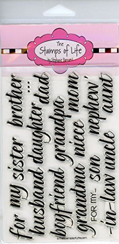 Sentiments for Friends Stamps for Card-Making and Scrapbooking Supplies by The Stamps of Life - Words4Family Sentiments