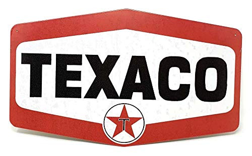 Texaco Gas Station Sign, Nostalgic Looking Service Oil Station Retro Metal Sign New