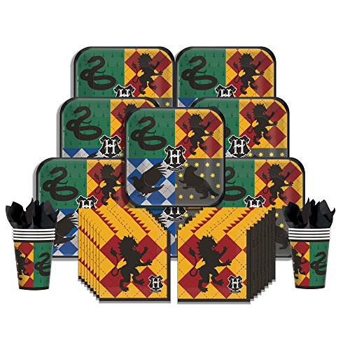 Harry Potter Birthday Party Pack Seats 8 - Napkins, Plates and Cups - Childrens Harry Potter Party Supplies