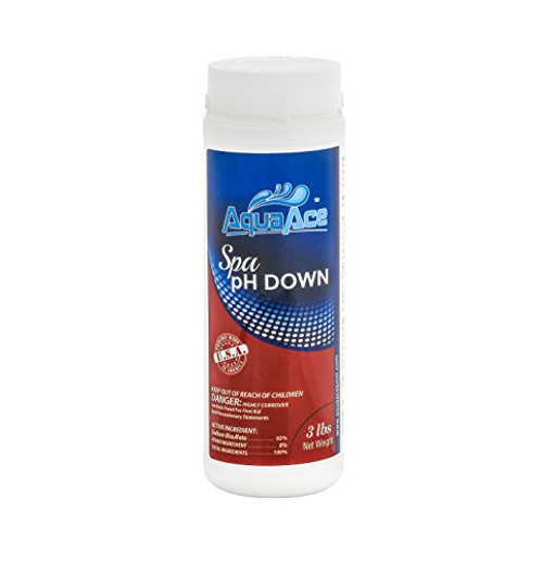 AquaAce Spa Hot Tub pH Down, 3 Pound, pH Decreaser and Alkalinity Reducer for Hot Tubs and Spas, Made in USA AquaAce Spa Hot Tub pH Down, 3 Pound, pH Decreaser and Alkalinity Reducer for Hot Tubs and Spas, Made in USA