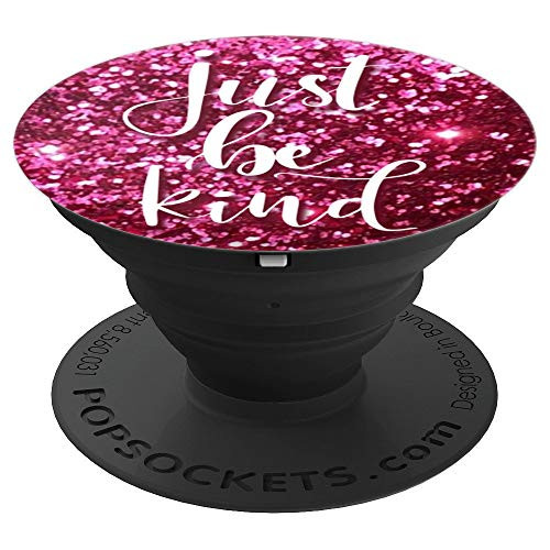 Cute Just Be Kind Positive Vibes Design on Bright Red - PopSockets Grip and Stand for Phones and Tablets