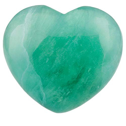 TUMBEELLUWA Healing Stones Carved Heart Puff Love Crystal Chakra Worry Reiki Pocket Palm Stone 1.5",Green Fluorite,Pack of 1 TUMBEELLUWA Healing Stones Carved Heart Puff Love Crystal Chakra Worry Reiki Pocket Palm Stone 1.5",Green Fluorite,Pack of 1