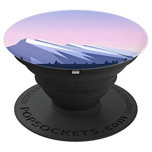 Snowy Alps mountains on sunset - PopSockets Grip and Stand for Phones and Tablets