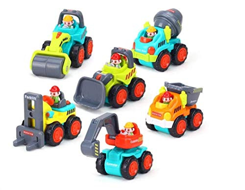 Zoostliss (Set of 6) Sliding Toy Cars, Pocket Construction Vehicles Trucks Toy for Boys Toddlers Kids - Bulldozer, Cement Mixer, Dumper, Forklift, Excavator and Road Roller Zoostliss (Set of 6) Sliding Toy Cars, Pocket Construction Vehicles Trucks Toy for Boys Toddlers Kids - Bulldozer, Cement Mixer, Dumper, Forklift, Excavator and Road Roller