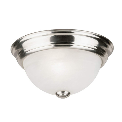 Westinghouse 6757200 One-Light Flush-Mount Interior Ceiling Fixture, Brushed Nickel Finish with Frosted White Alabaster Glass Westinghouse 6757200 One-Light Flush-Mount Interior Ceiling Fixture, Brushed Nickel Finish with Frosted White Alabaster Glass
