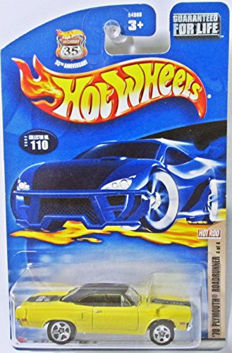 Hot wheels '70 plymouth roadrunner highway 35 rare item 35th anniversary Yellow car