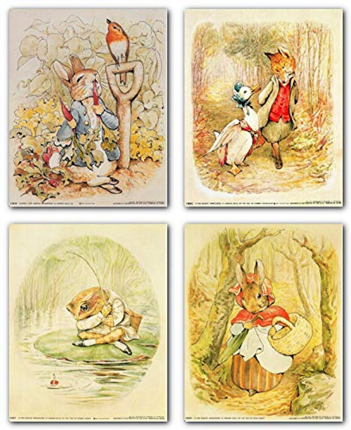 Impact Posters Gallery Wall Decor Art Print The Tale of Peter Rabbit Beatrix Potter The Original and Authorized Edition 8x10 Four Set Kids Room Poster Impact Posters Gallery Wall Decor Art Print The Tale of Peter Rabbit Beatrix Potter The Original and Authorized Edition 8x10 Four Set Kids Room Poster