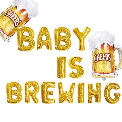 JeVenis Gold Baby is Brewing Balloons Baby is Brewing Banner Baby Reveal Balloons Baby Brewing Baby Shower Decor Baby Gender Reveal Decoration JeVenis Gold Baby is Brewing Balloons Baby is Brewing Banner Baby Reveal Balloons Baby Brewing Baby Shower Decor Baby Gender Reveal Decoration