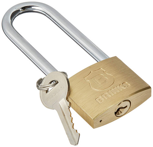 Brinks 171-42201 40mm Solid Brass Padlock with 2-1/2' Shackle, 2 Pack