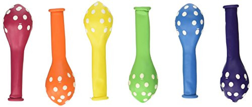 Qualatex 36711 Big Polka Dots - Tropical Assortment Latex Balloons, 5", Teal, Pack of 100