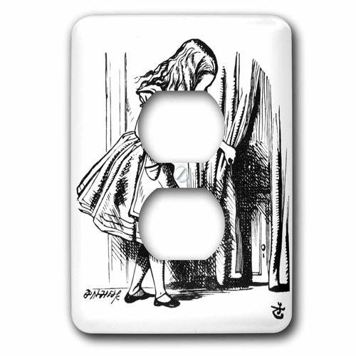 3dRose lsp_193793_6 Alice in Wonderland Key Opening the Door - John Tenniel Illustration 2 Plug Outlet Cover 3dRose lsp_193793_6 Alice in Wonderland Key Opening the Door - John Tenniel Illustration 2 Plug Outlet Cover