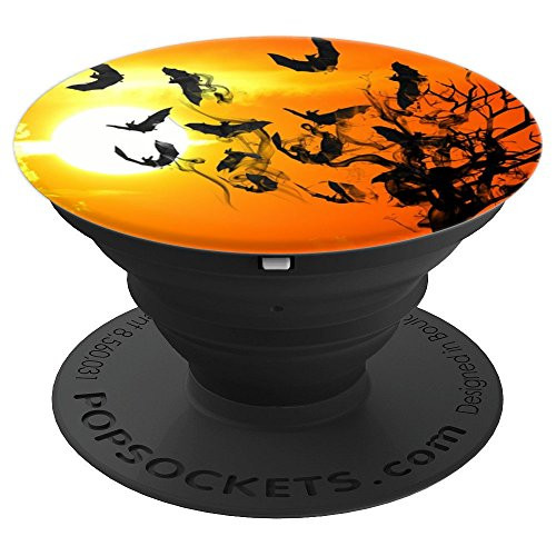 Sunset Bats Halloween Scary Gift - PopSockets Grip and Stand for Phones and Tablets