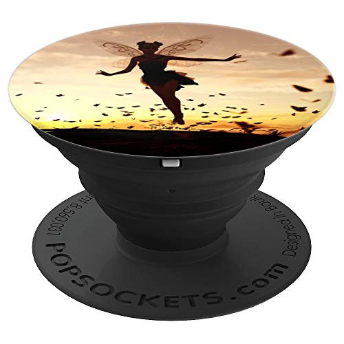 Flying Silhouette Fairy In The Sunset With Butterflies - PopSockets Grip and Stand for Phones and Tablets Flying Silhouette Fairy In The Sunset With Butterflies - PopSockets Grip and Stand for Phones and Tablets