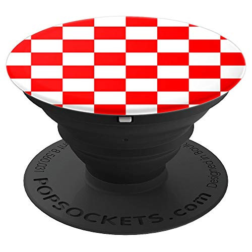 Checkerboard Red White - Checkered Red - Chess Board Gift - PopSockets Grip and Stand for Phones and Tablets Checkerboard Red White - Checkered Red - Chess Board Gift - PopSockets Grip and Stand for Phones and Tablets