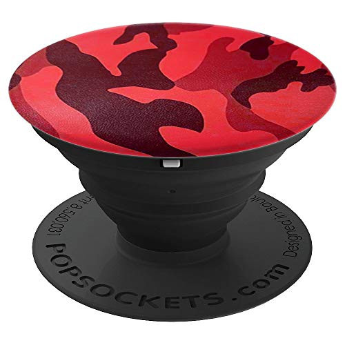 Dark Red Camo Camouflage - PopSockets Grip and Stand for Phones and Tablets