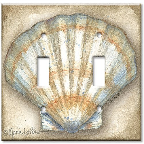 Art Plates - Double Gang Toggle OVERSIZE Switch Plate/OVER SIZE Wall Plate - Clam Shell