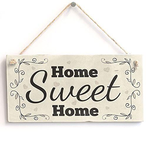 Meijiafei Home Sweet Home - Cute PVC Sign/Plaque 10"x5"