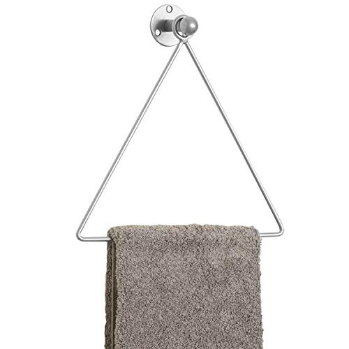 MyGift Modern Wall Mounted Chrome Triangle Metal Bathroom Hand Towel Rack