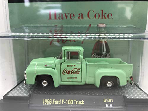 M2 Machines Coca-Cola Limited Edition 1956 Ford F-100 Truck 1:64 Scale GG01 18-66 Light Green/White Details Like NO Other! Over 42 Parts 1 of 4800