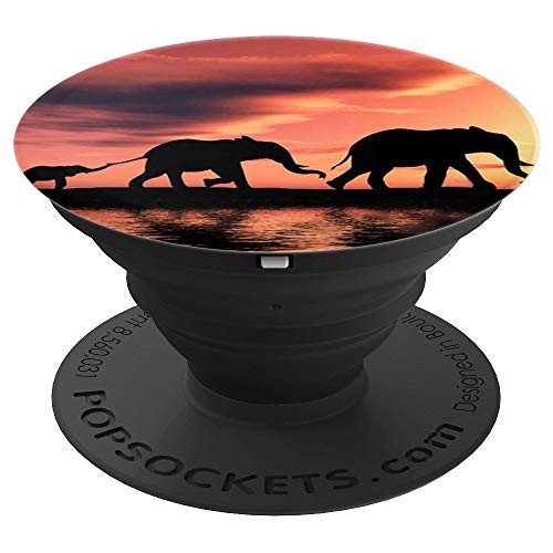 Sunset River Elephant Pop Socket Phone Grip Holder - PopSockets Grip and Stand for Phones and Tablets