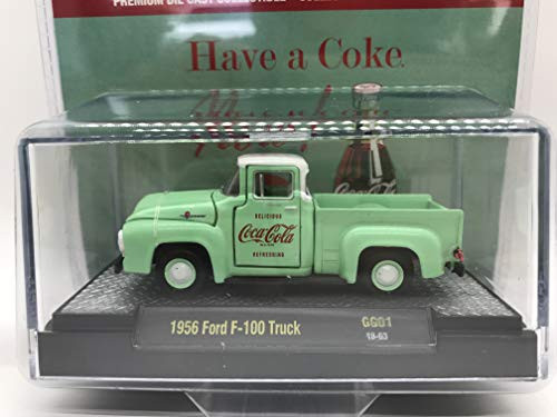 M2 Machines Coca-Cola Limited Edition 1956 Ford F-100 Truck 1:64 Scale GG01 18-63 Light Green/White Details Like NO Other! Over 42 Parts 1 of 9600