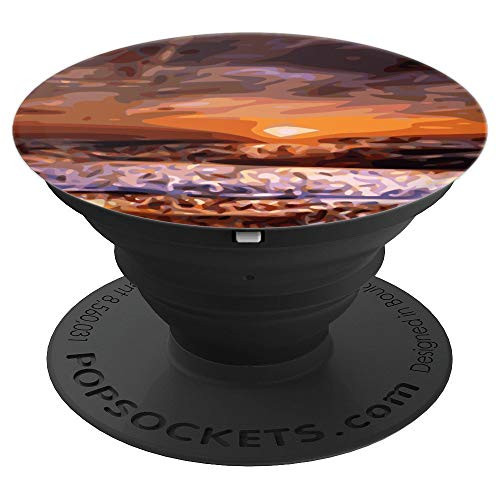 Sunset Beach Peaceful Abstract - PopSockets Grip and Stand for Phones and Tablets
