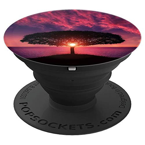 Ocean Tree Sunset Collapsible Cell Phone Grip - PopSockets Grip and Stand for Phones and Tablets