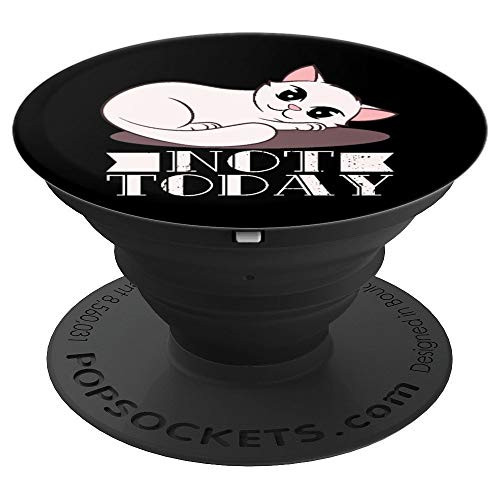 Cat Lover - Sarcastic Funny Animal Not Today - PopSockets Grip and Stand for Phones and Tablets