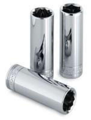SK Hand Tool 48015 12 Point 1/2-Inch Drive Deep Socket, 15mm, Chrome