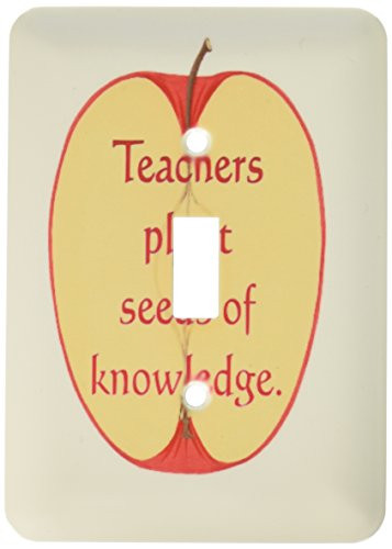 3dRose lsp_27037_1 Sliced Apple Teachers Plant Seeds Of Knowledge Single Toggle Switch