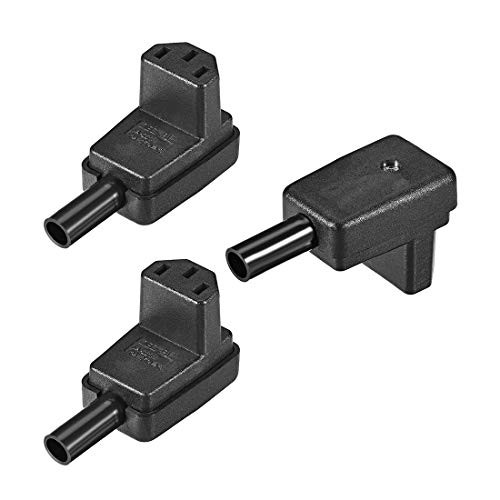 uxcell AC110-250V 10A Female IEC320 C13 Power Socket Adapter Receptacle Connector Right Angle 3 Pcs