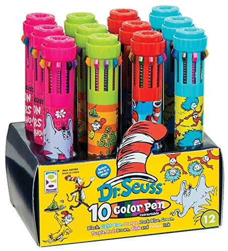 Raymond Geddes Dr. Seuss 10 Color Pen, 12 Pack (69383)