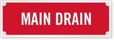 "Main Drain" Tag By SmartSign | 2" x 6" 3M Engineer Grade Reflective