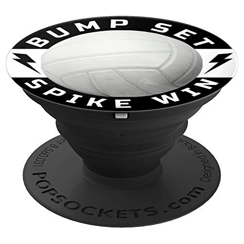 Volleyball - bump set spike win - - PopSockets Grip and Stand for Phones and Tablets