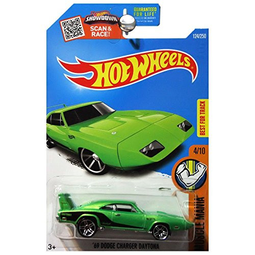 Hot Wheels 2016 Muscle Mania 1969 Dodge Charger Daytona Green