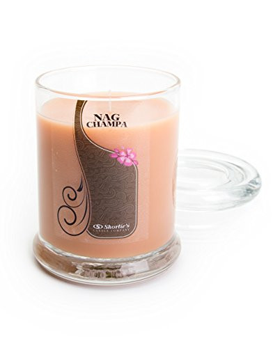 Nag Champa Candle - Small Brown 6.5 Oz. Highly Scented Jar Candle - Made with Natural Oils - Incense & Earth Collection