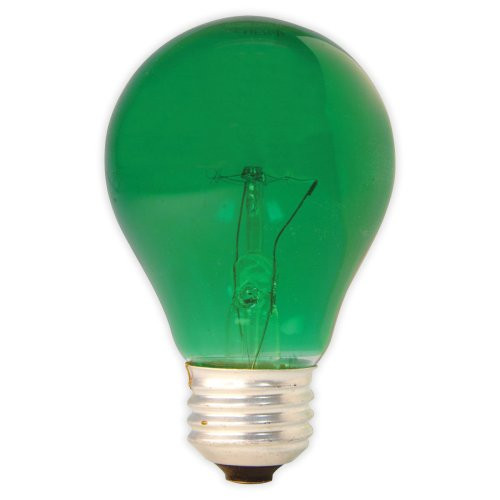 GE 49725-6 25-Watt A19 Party Light, Green, 6-Pack